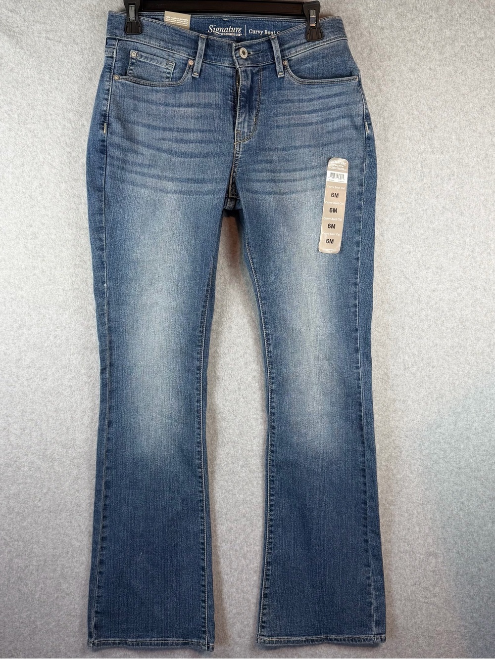 Signature by Levi Strauss Medium Blue Curvy Bootcut Jeans